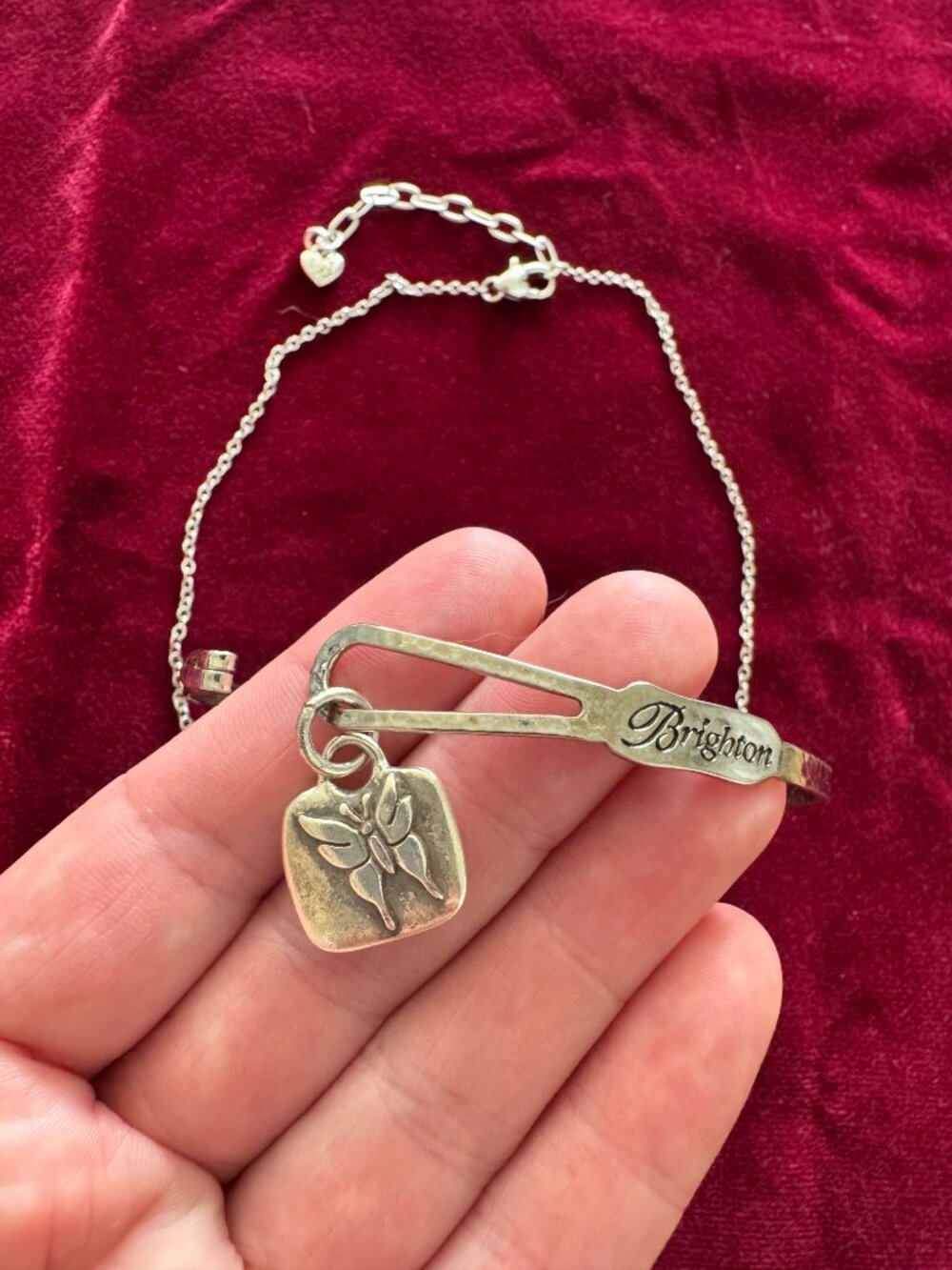BRIGHTON Lot of 2 Silver-Tone Bracelets & Necklace - Picture 5 of 13